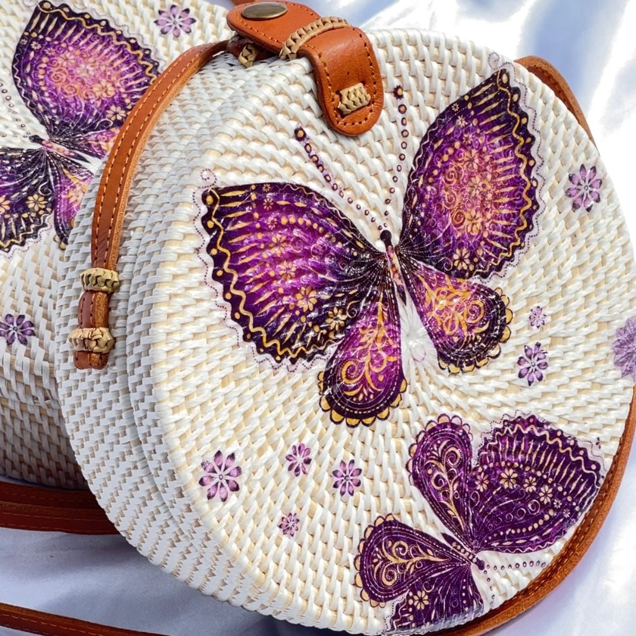 White Rattan Bags - With deco – Cugu's Handmade