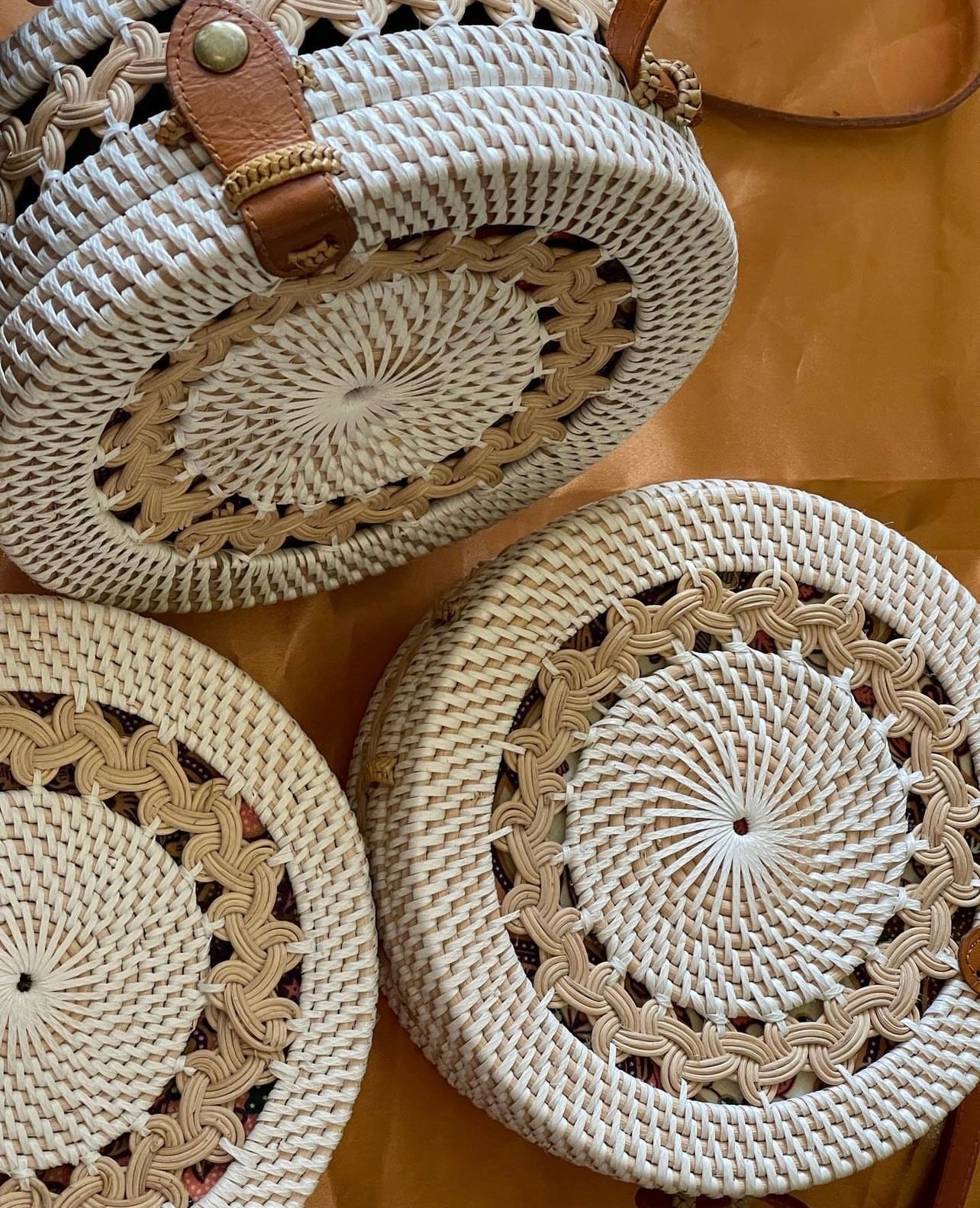 White Rattan - Woven - STRAWBAGS_KE